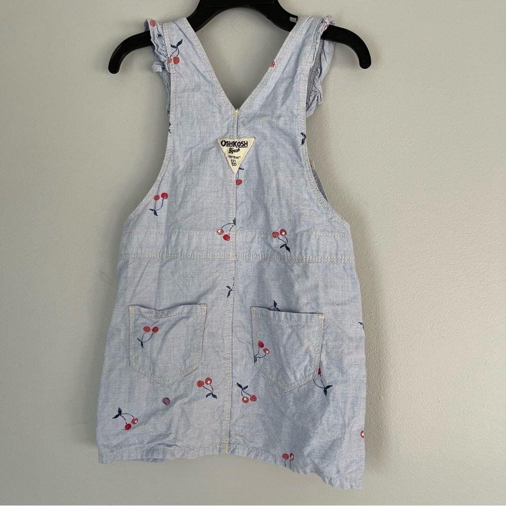 Baby OshKosh B'Gosh Girl's Denim Cherry Overall Dress Size 3T - Picture 5 of 10